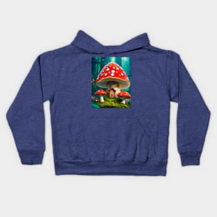 Fantasy Mushroom Art Kids Hoodie